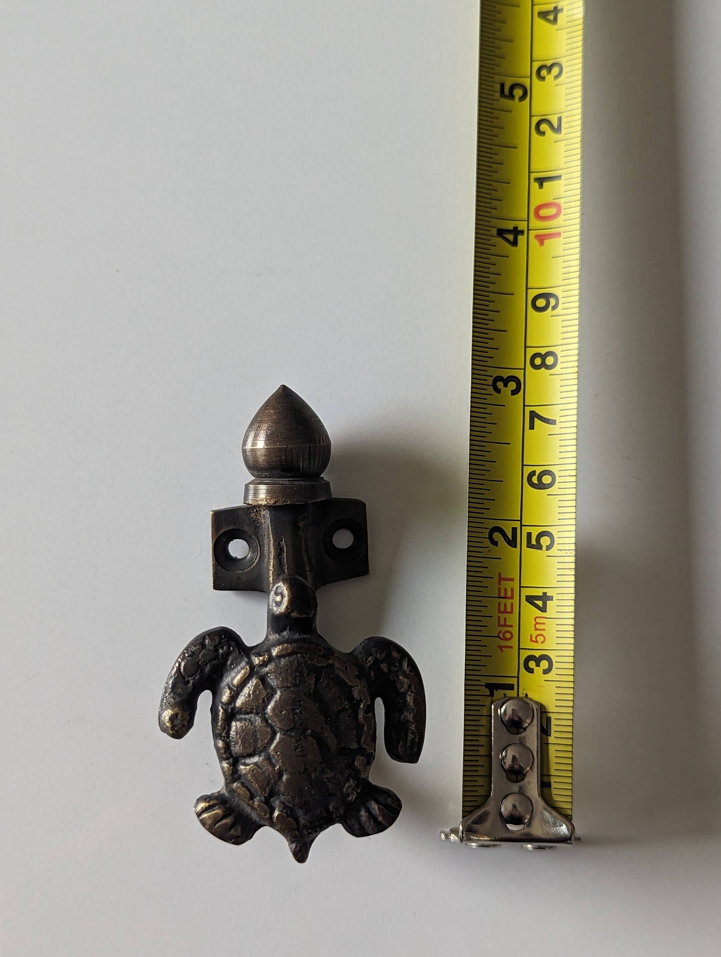 Turtle-Shaped Brass Hook