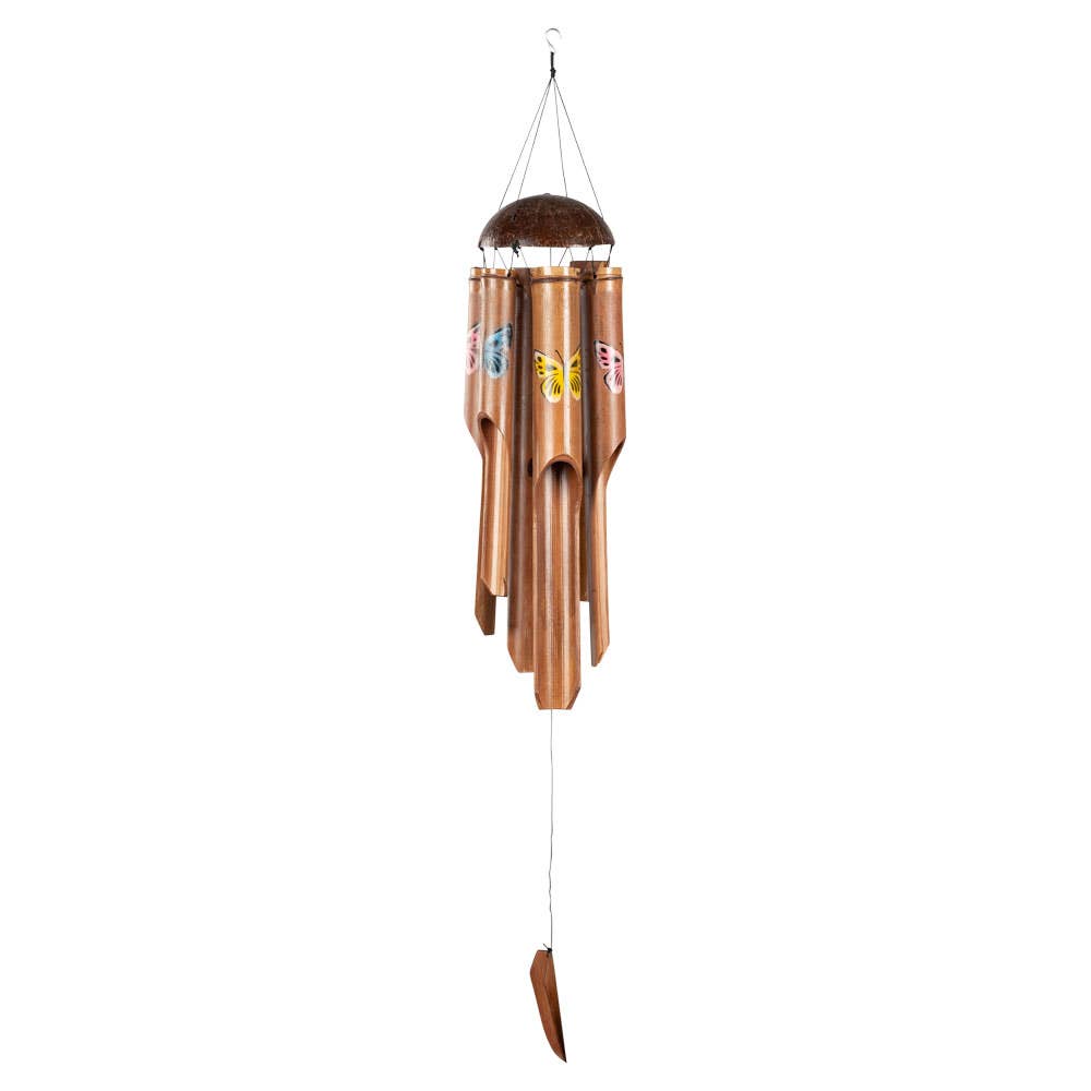 BAMBOO WINDCHIME WITH BUTTERFLIES