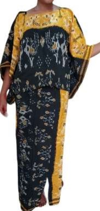 Baju Set Tenun Kuning