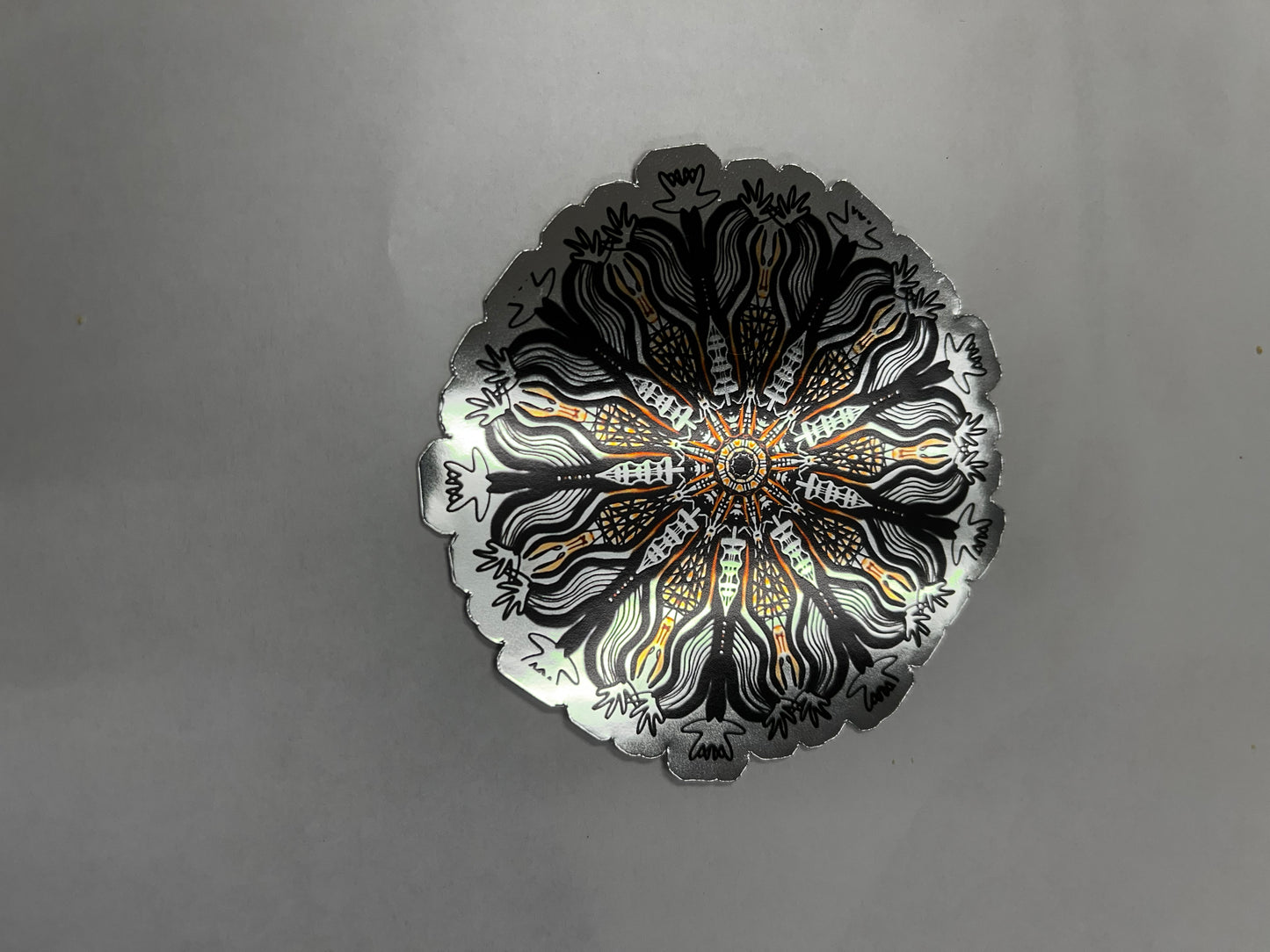 Silver Flower Sticker