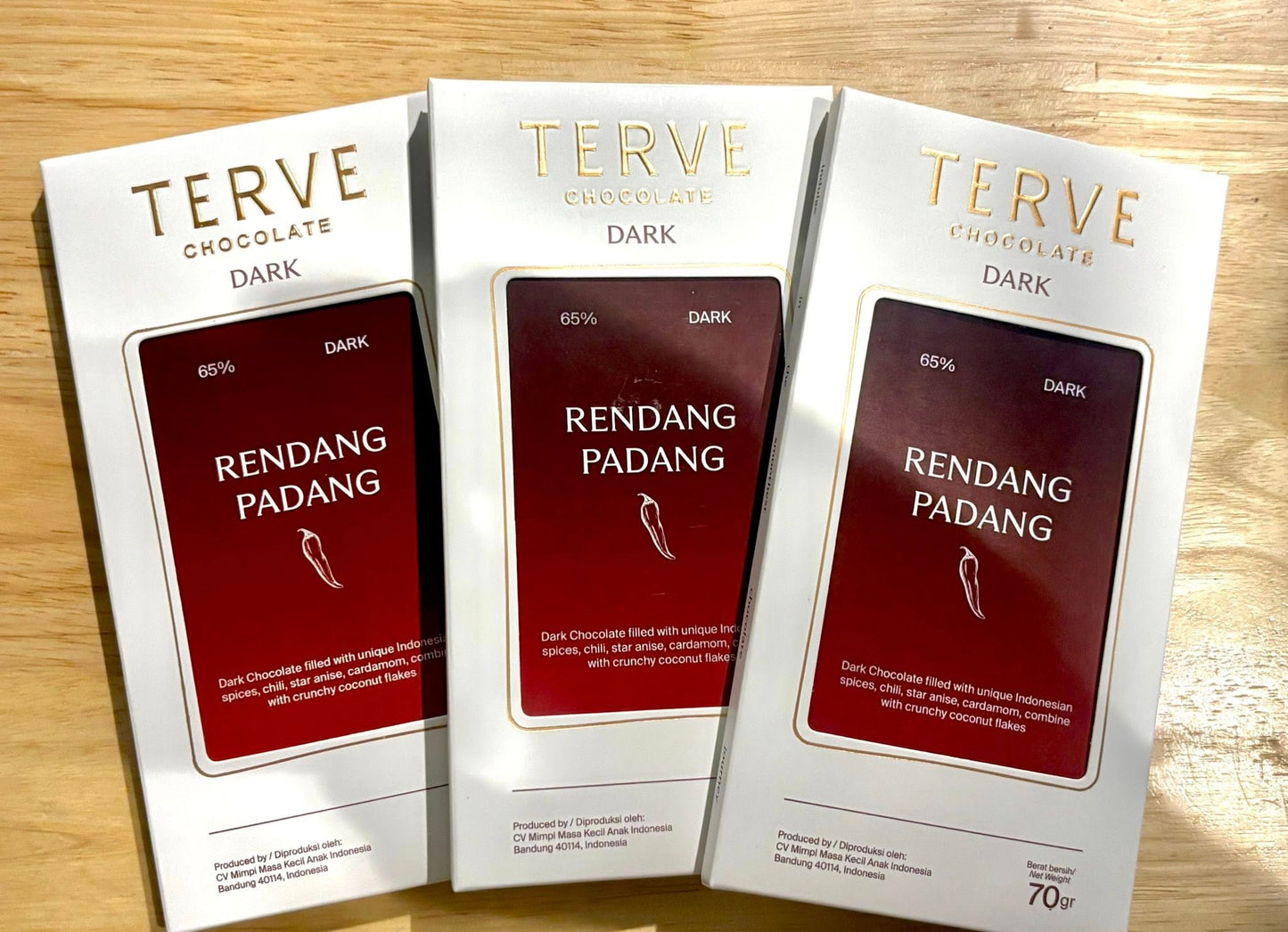 Terve Rendang Padang Dark Choco 65%