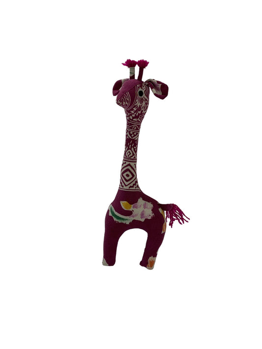 Stuffed Giraffe-Batik Print: Small