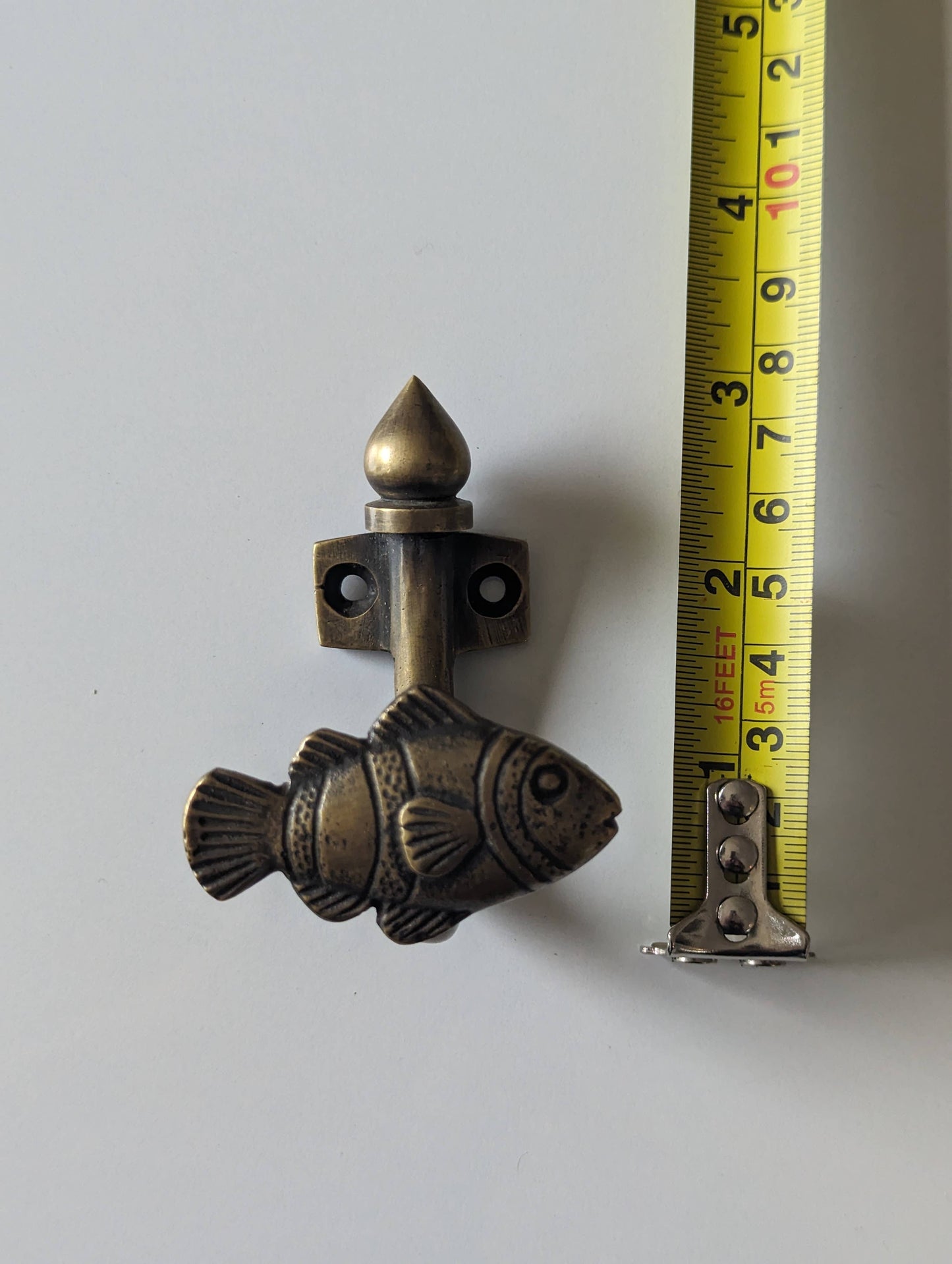 Fish-Shaped Brass Hooks