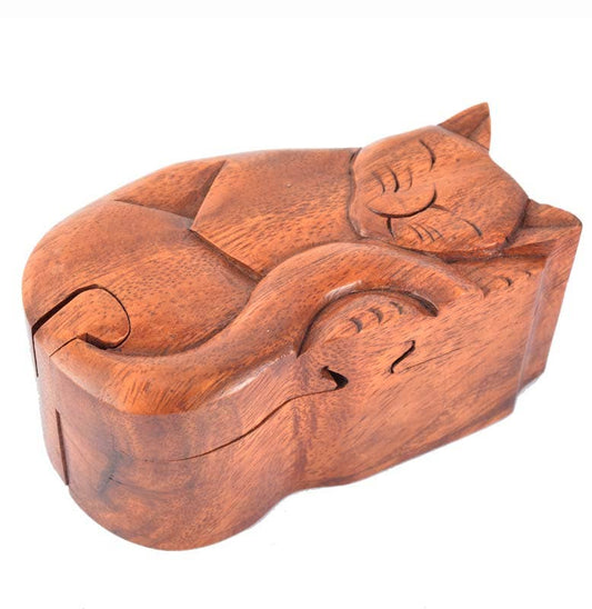 Sleeping Cat Puzzle Box