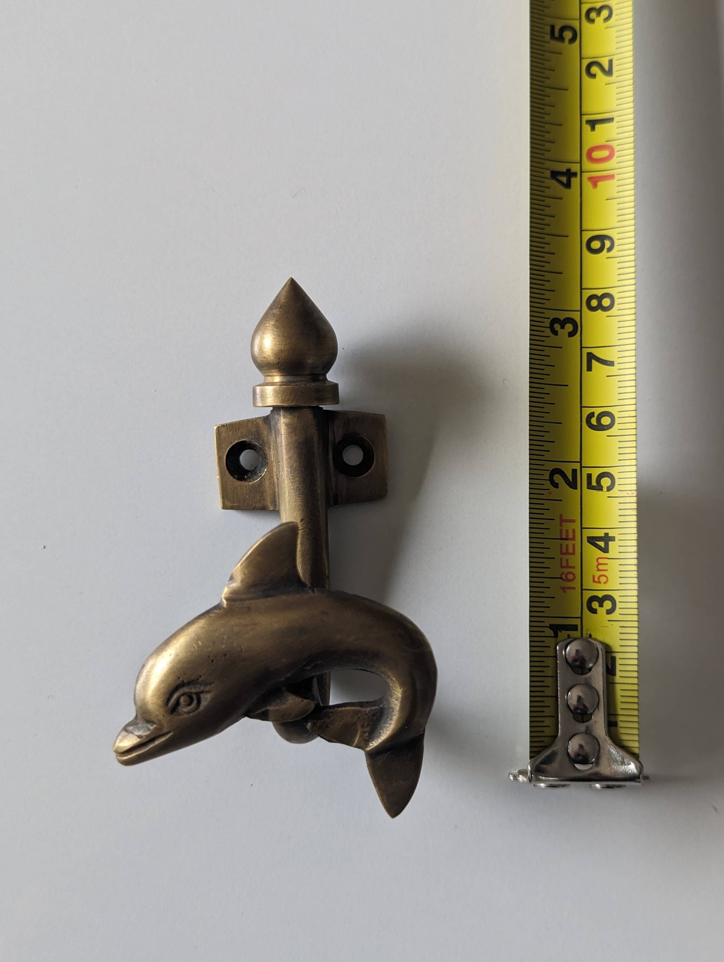 Dolphin-Shaped Brass Hook