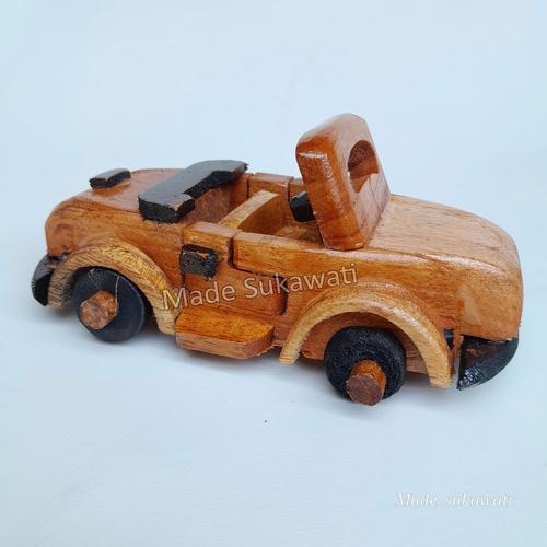 Miniature Wooden Convertible Car