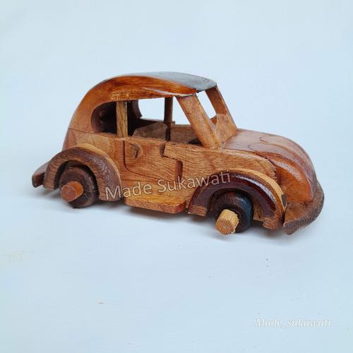 Miniature Wooden VW car