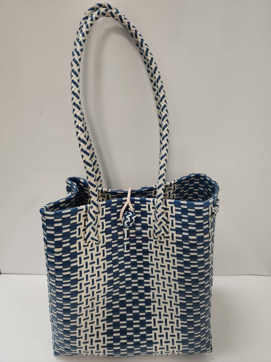 Hand Woven Plastic Medium Bag