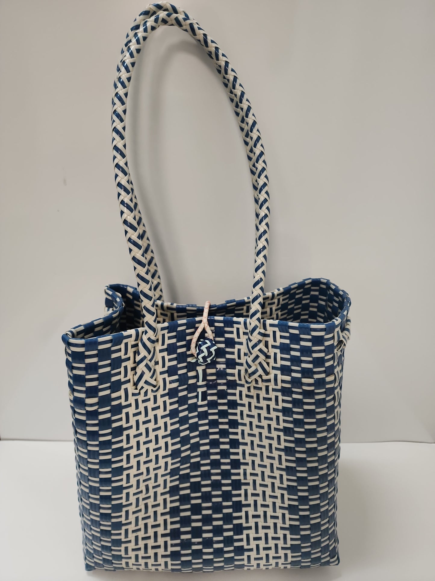 Hand Woven Plastic Medium Bag