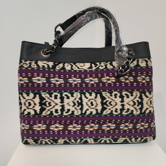 Tas Jinjing Tenun Garis Ungu