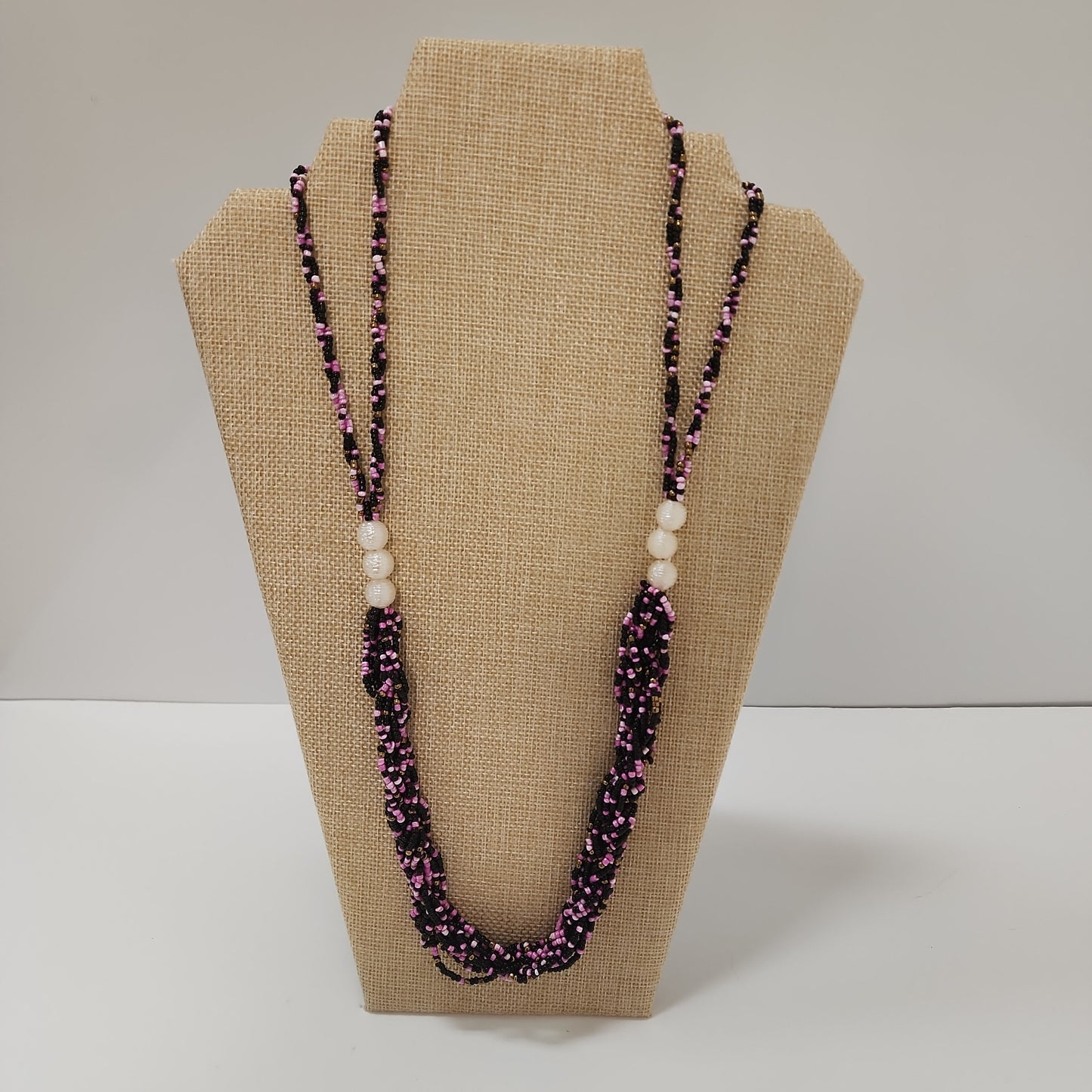 Necklace Manik Black Pink