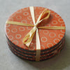Bamboo Inlay Coasters, Set of 4