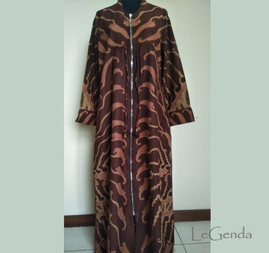 Batik Long Dress Brown