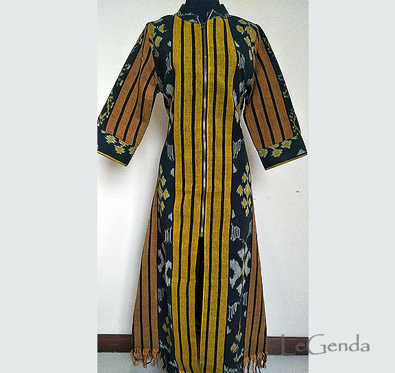 Tenun Yellow Long Dress