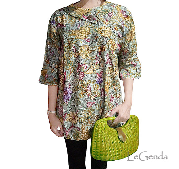 Batik Blouse Button Coco Shell 1
