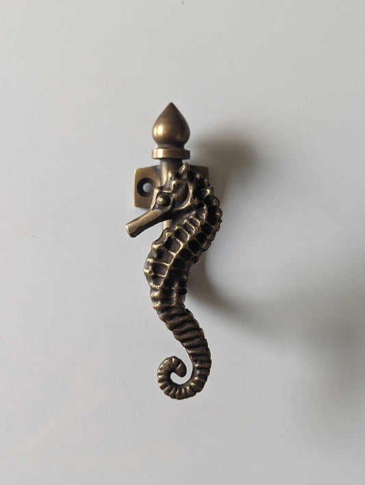 Seahorse Brass Hook