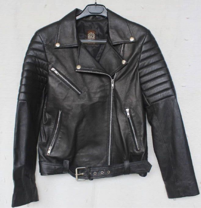 Black Leather Jacket 3 Pockets LLJ-01