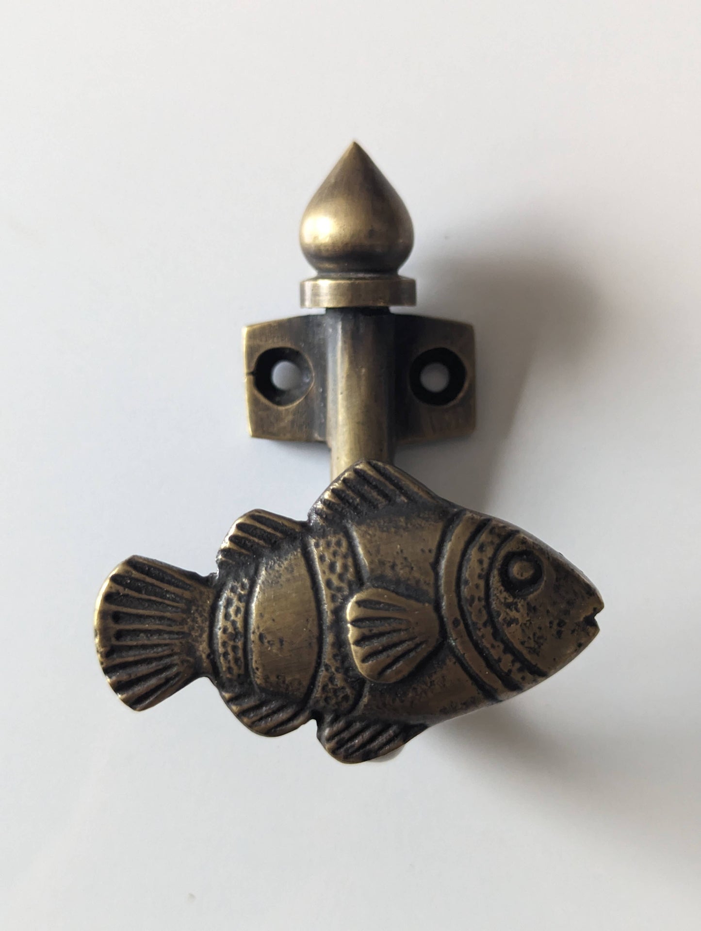 Fish-Shaped Brass Hooks