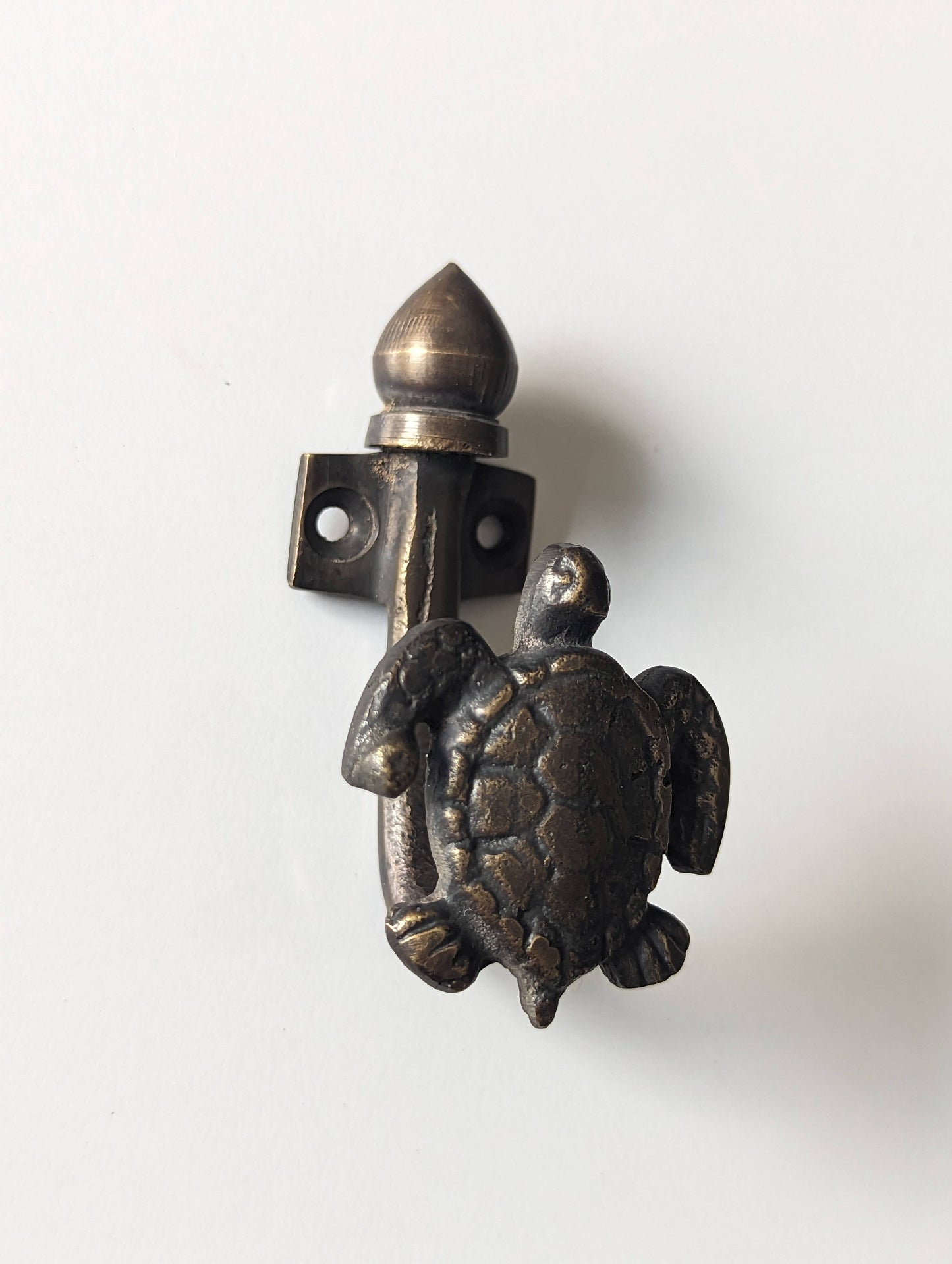 Turtle-Shaped Brass Hook
