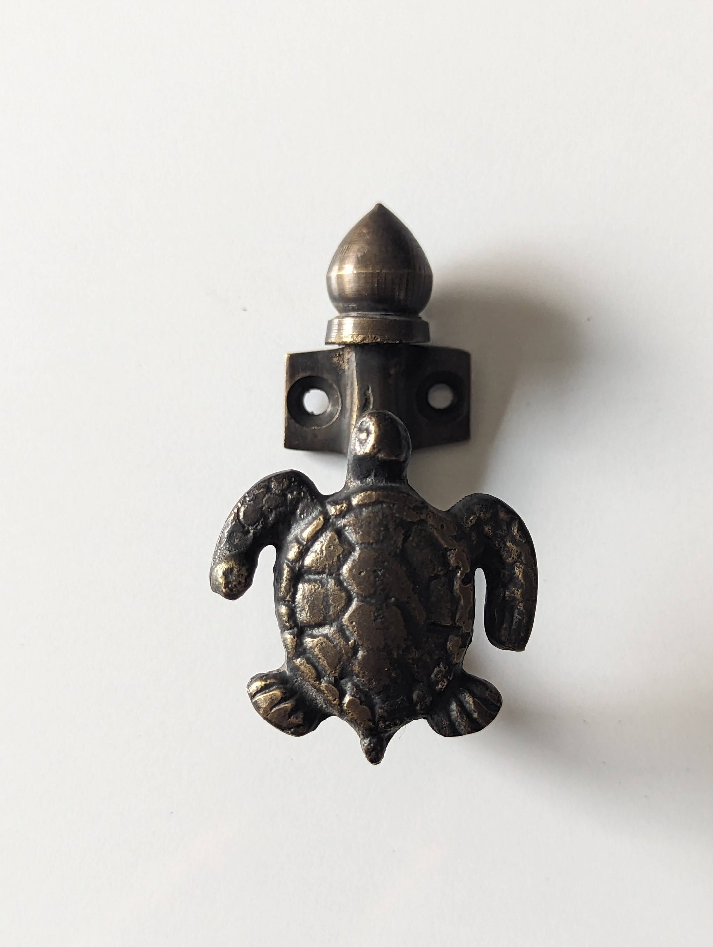 Turtle-Shaped Brass Hook