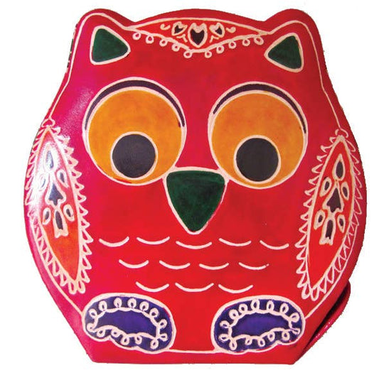 Pink Owl Leather Bank