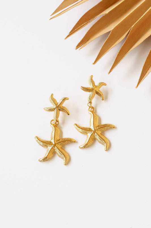 Golden Starfish Earring