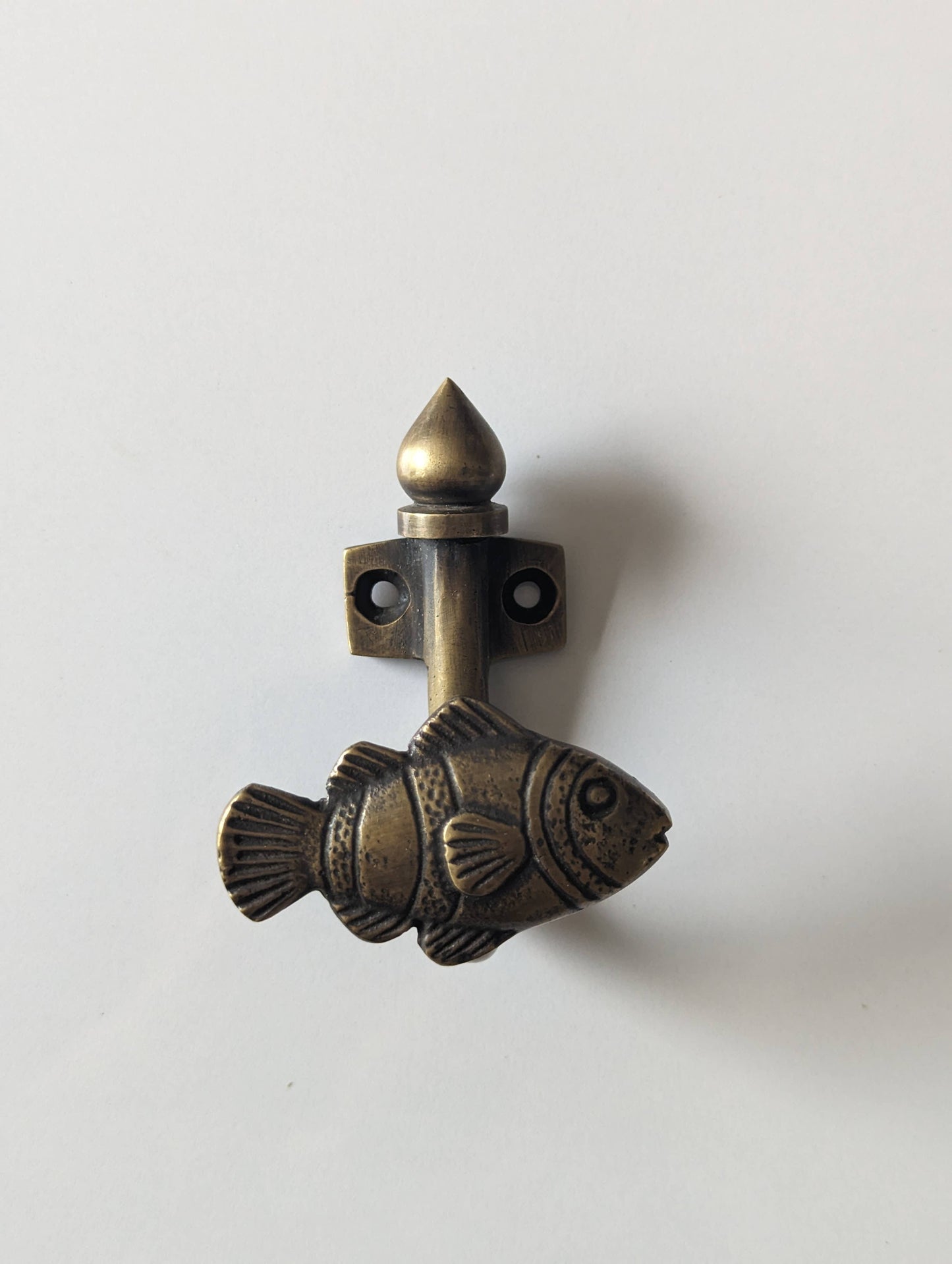 Fish-Shaped Brass Hooks