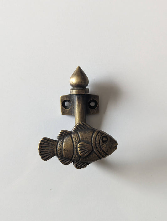 Fish-Shaped Brass Hooks