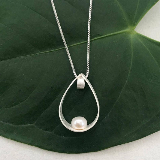 Teardrop Necklace - Sterling Silver, Indonesia