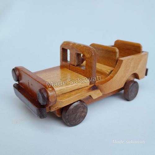 Miniature Wooden Jeep