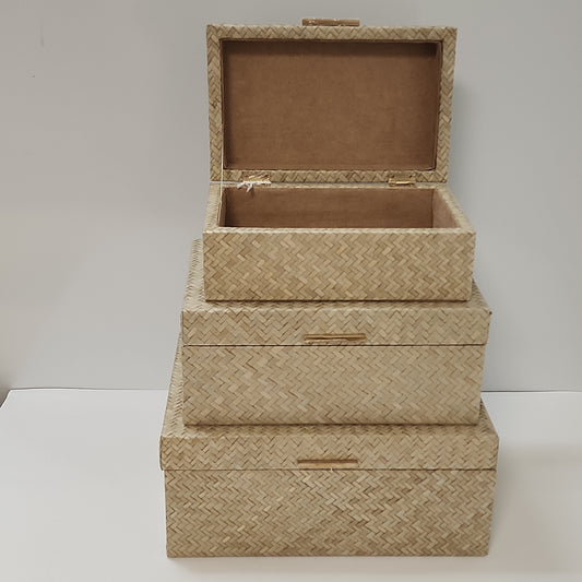 Pandan Woven Jewelry Box Large