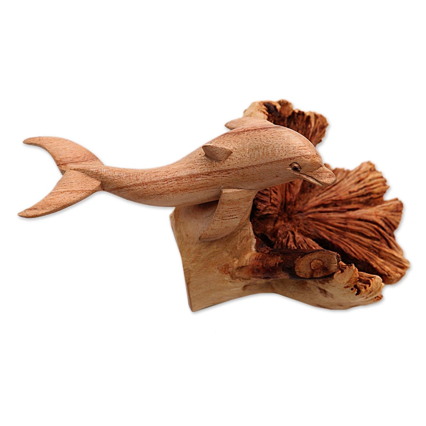 Happy Dolphin Wood figurine