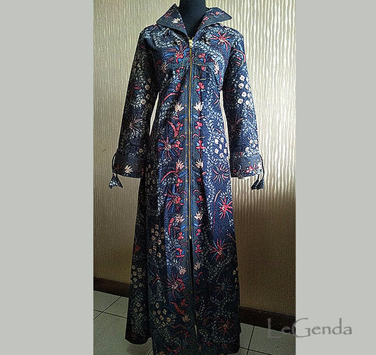 Long Dress Blue Flowers