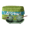 Celadon Ceramic Frog Salt & Pepper Box Set