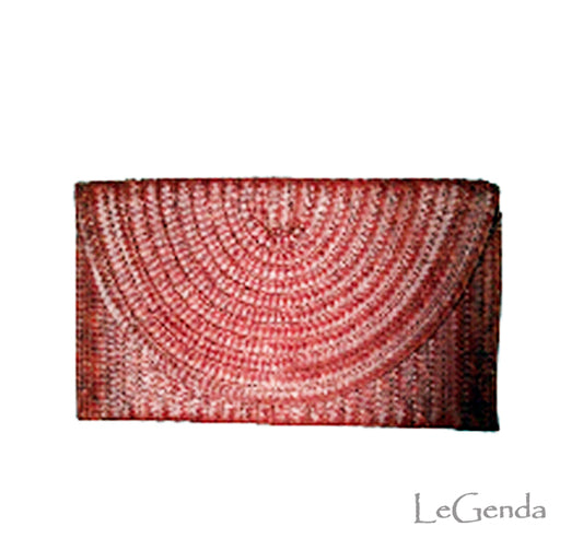 Hand Made Red Pandan Leaf Clutch Handbag