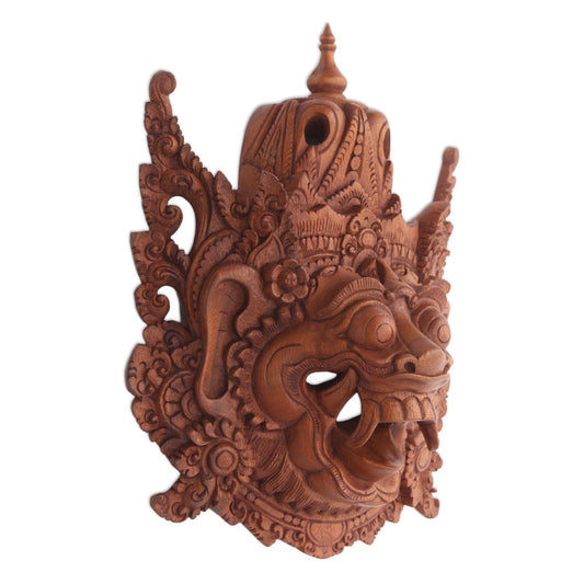 Evil Kumbakarna Wood Mask Handmade