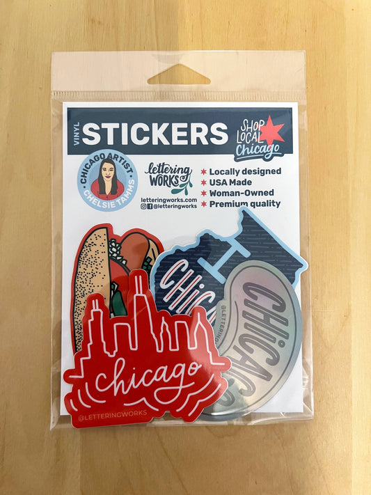 Chicago Sticker Gift Set (Set of 4)