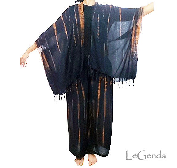 Tie Dye Outer and Culotte Dark Blue